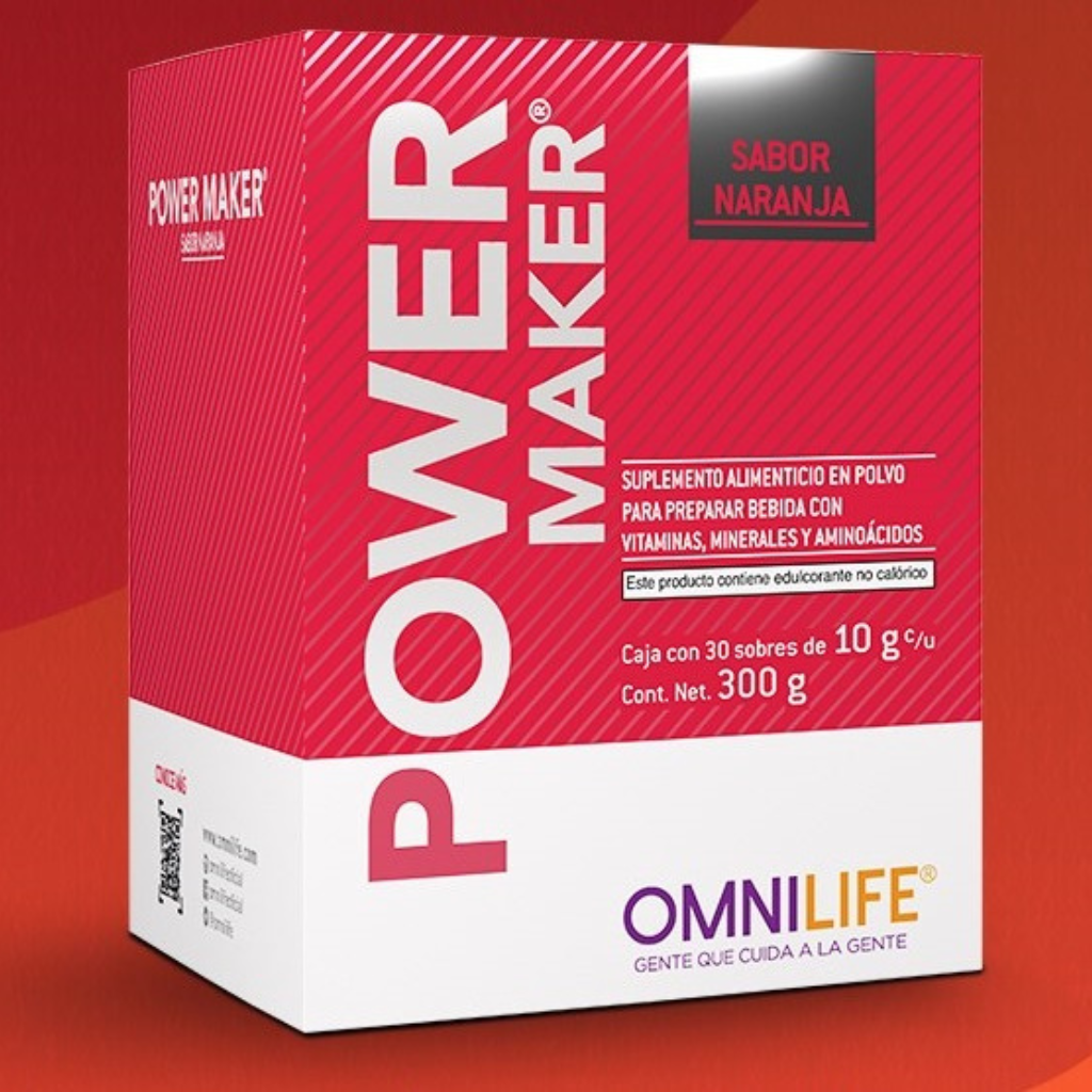 Power Maker Omnilife Caja con 30 sobres, contenido neto 300 gramos